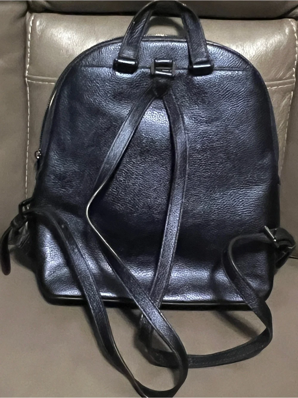 Michael Kors Navy Blue Leather Mini Backpack